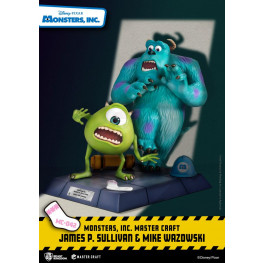 Monsters, Inc. Master Craft socha James P. Sullivan & Mike Wazowski 34 cm